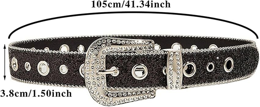 Amazon | Fliegiyi ラインストーンベルトレディース ジーンズベルト