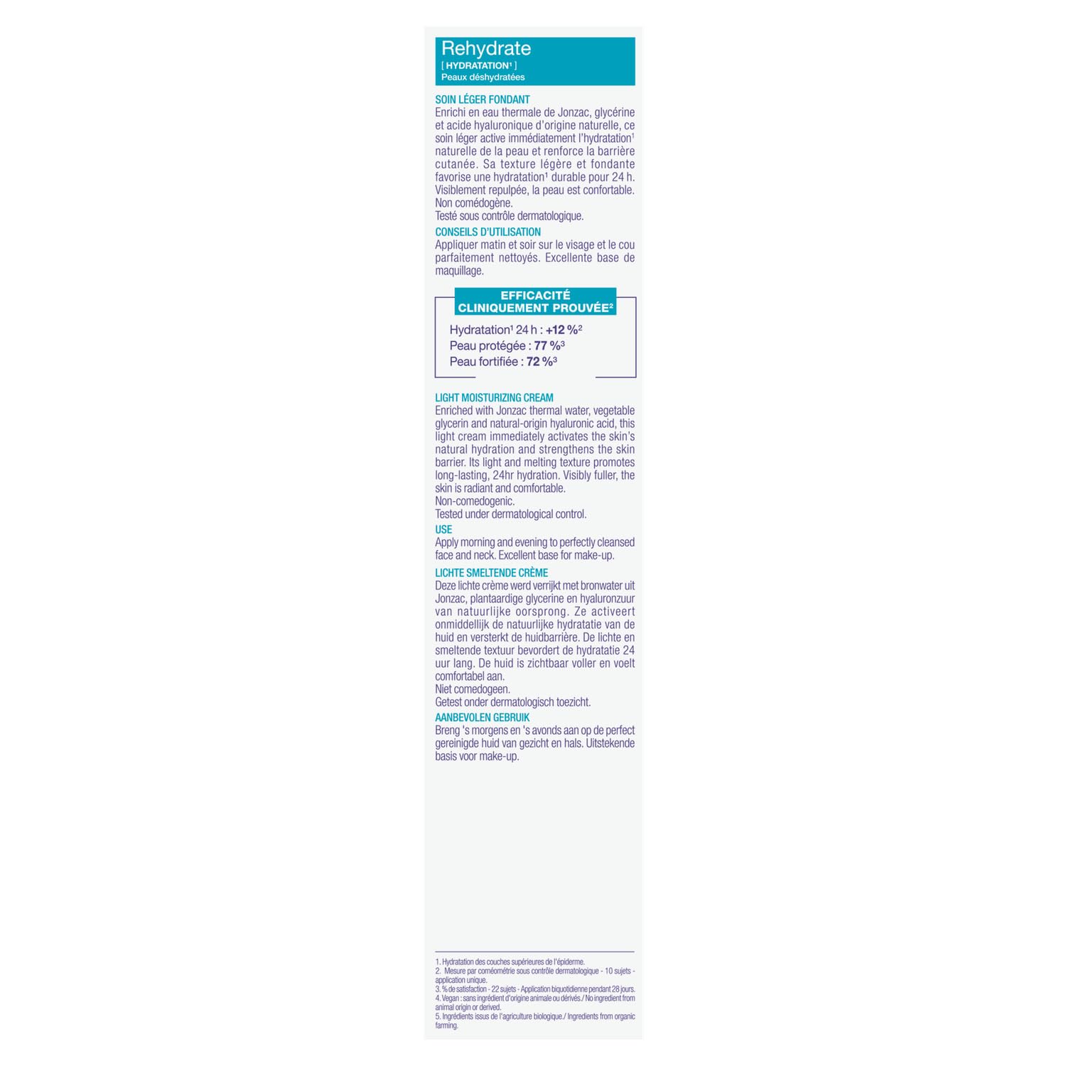 EAU THERMALE JONZAC Soin Visage Réhydratant Léger Bio 50 ml — Hydratation 24h Peaux Normales à Mixtes Haute Tolérance - Lot de 2