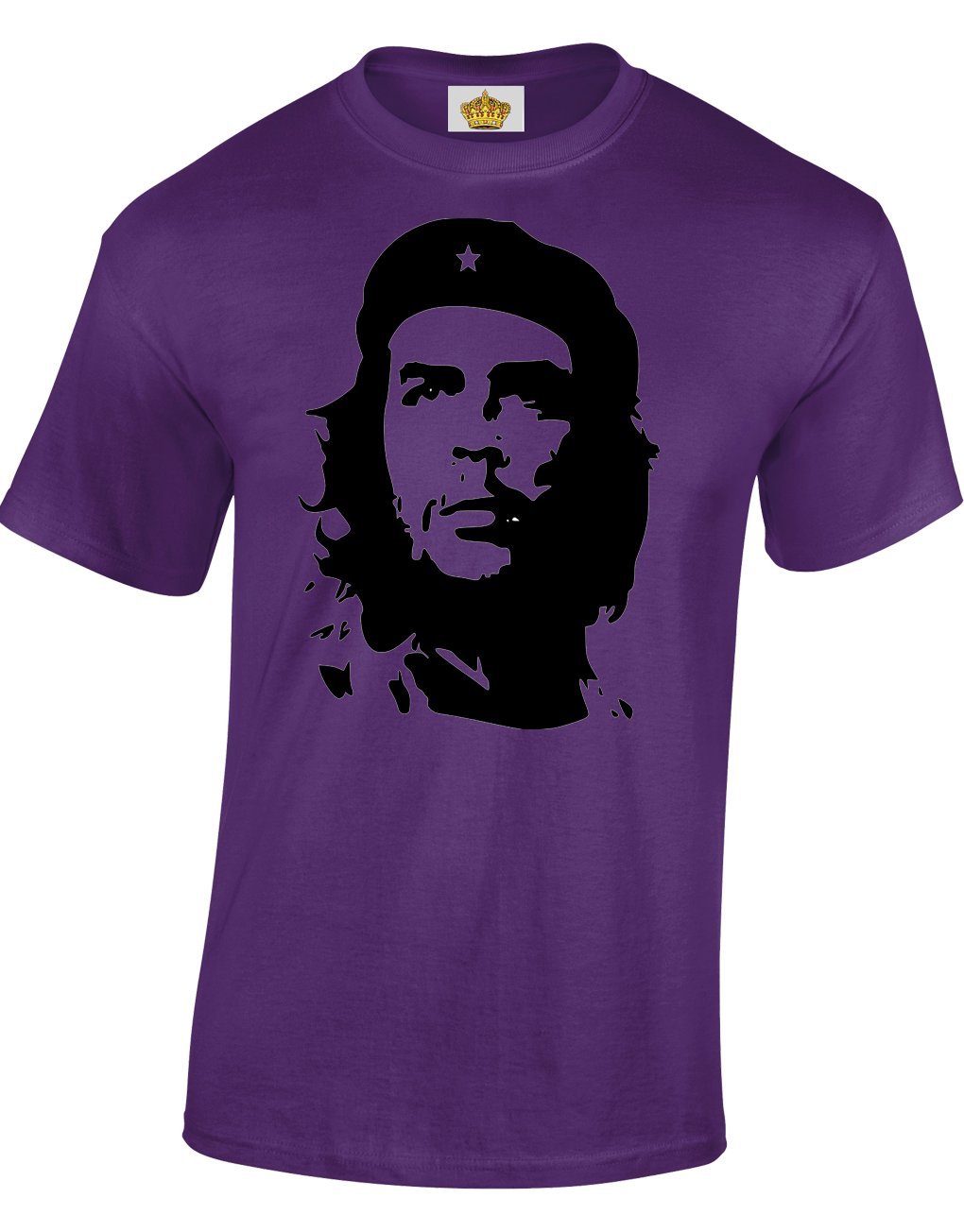 Crown Designs Men's Purple Che Guevara Iconic Image Novelty Gifts For & Teenagers T-Shirts Tops - /Small