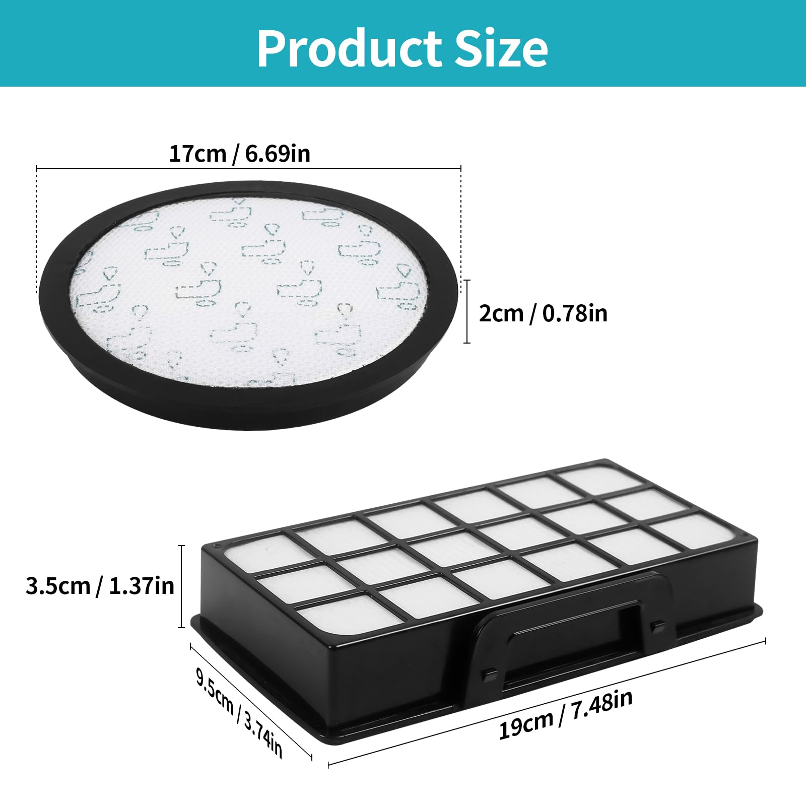 2 Sätze Ersatzfilter Für Rowenta Staubsauger RO69XX / RO72XX Serie – HEPA & Schaumstoff-Filter Inkl. Reinigungsbürste