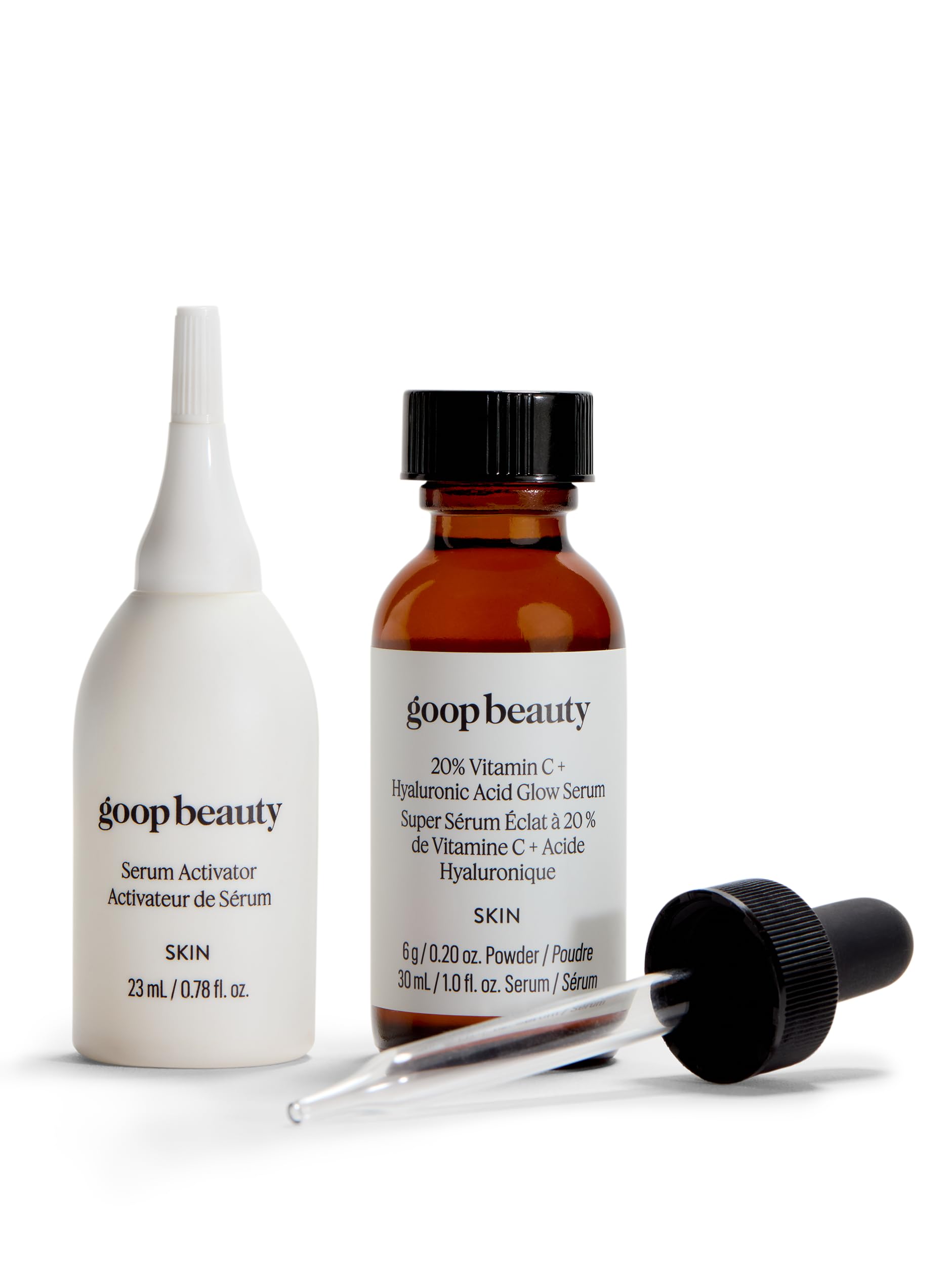 goop Beauty 20% Vitamin C + Hyaluronic Acid Serum | Improves Tone, Texture, & Hydration | L-ascorbic Acid and Hyaluronic Acid | Paraben and Silicone