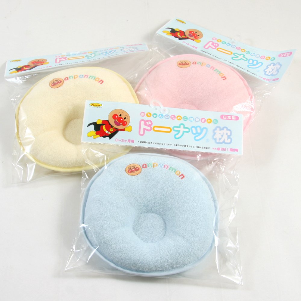 Amazon.co.jp: 西川産業 アンパンマン ドーナツ枕 小 新生児~ サックス 