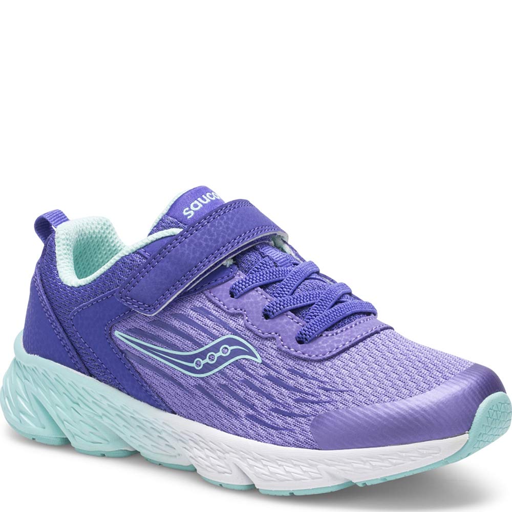 Saucony Girl's Wind A/C Sneaker, Purple, 1 M US