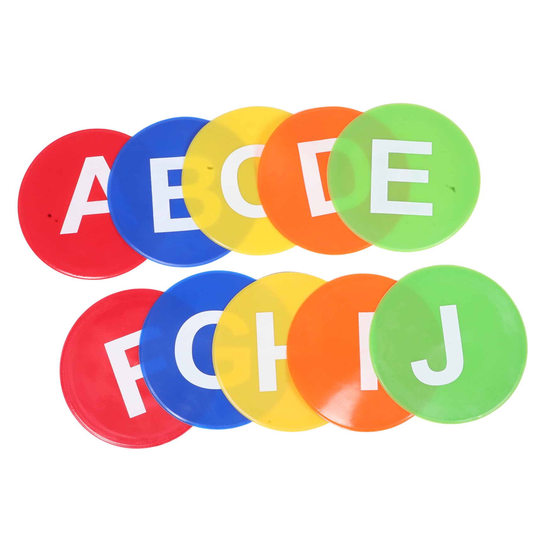 Milisten 9pezzi Dischi Alphabet per Allenamento Calcio Punti di Riferimento Visibili Attrezzatura per Esercizi Sportivi Adatta per Sessioni di Allenamento e Giochi di Squadra