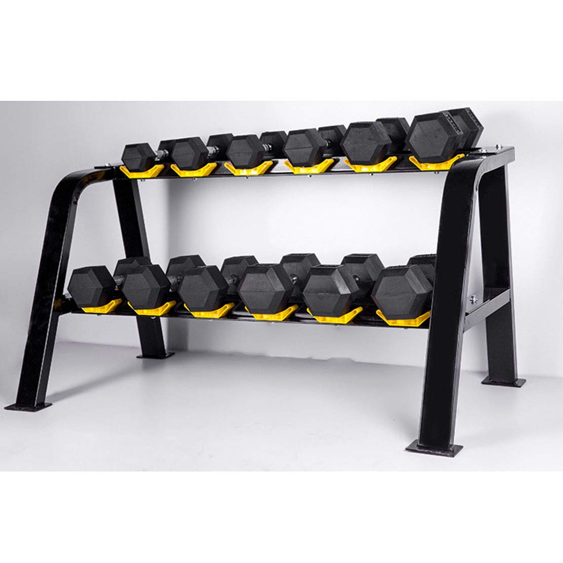 Amazon | ゴム製六角ダンベル1個 - 2.5kgから15kg ホームジム