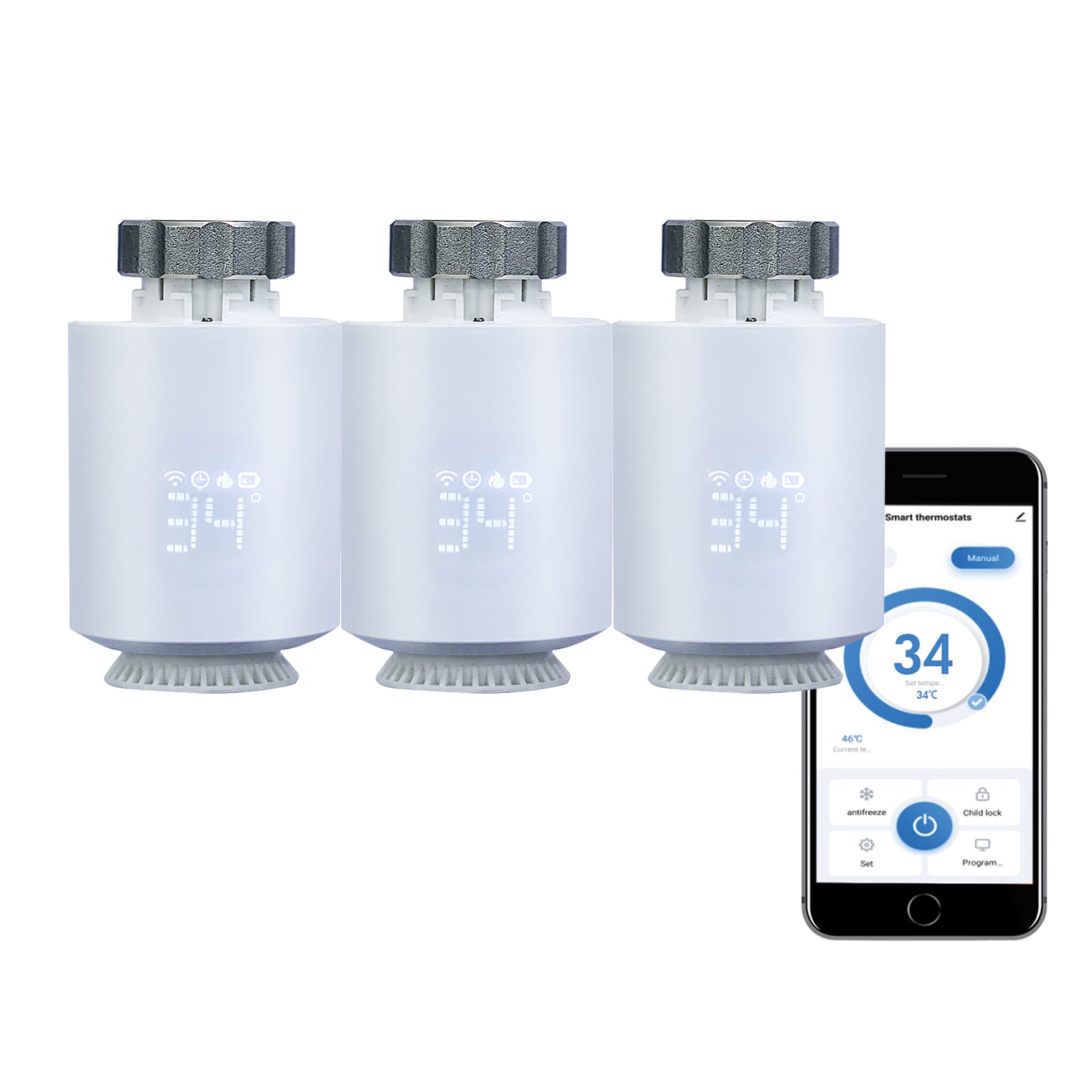 Zigbee TRV Heizkörperthermostat, programmierbares Thermostatventil