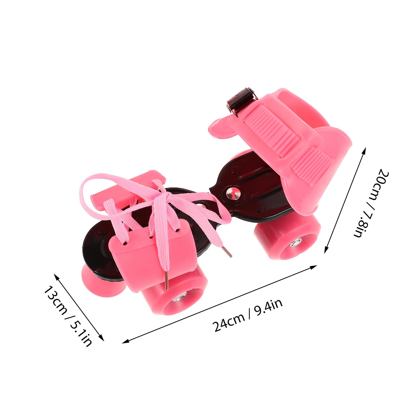 Patines Ajustables Infantiles de 4 Ruedas Rosa para Niñas