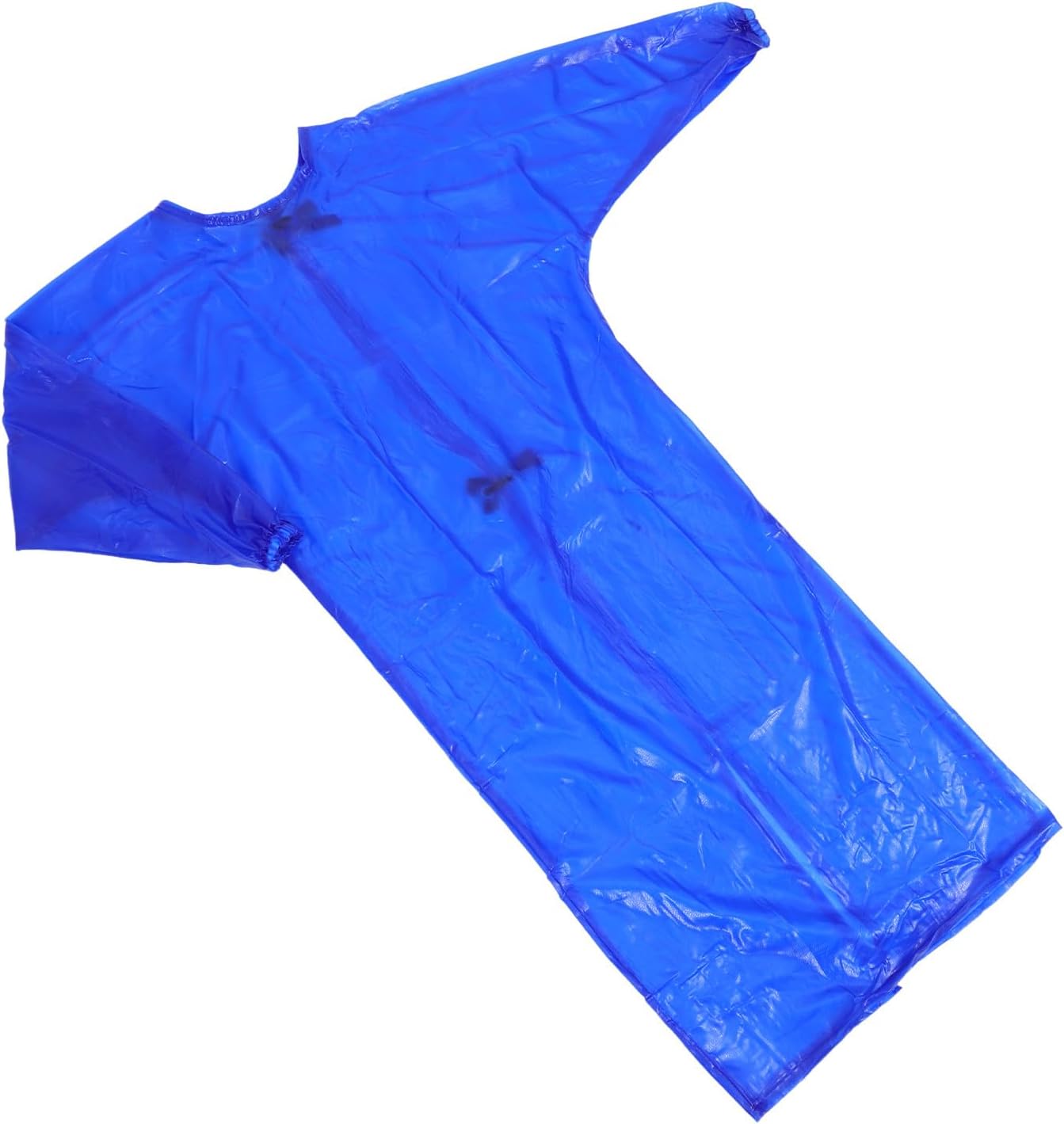 Toddmomy Unisex Waterproof Long-sleeve Protective Apron Oil-proof Industrial Workwear Blue Large Chemical Resistant Safety Apparel for Seafood and Slaughterhouse Use