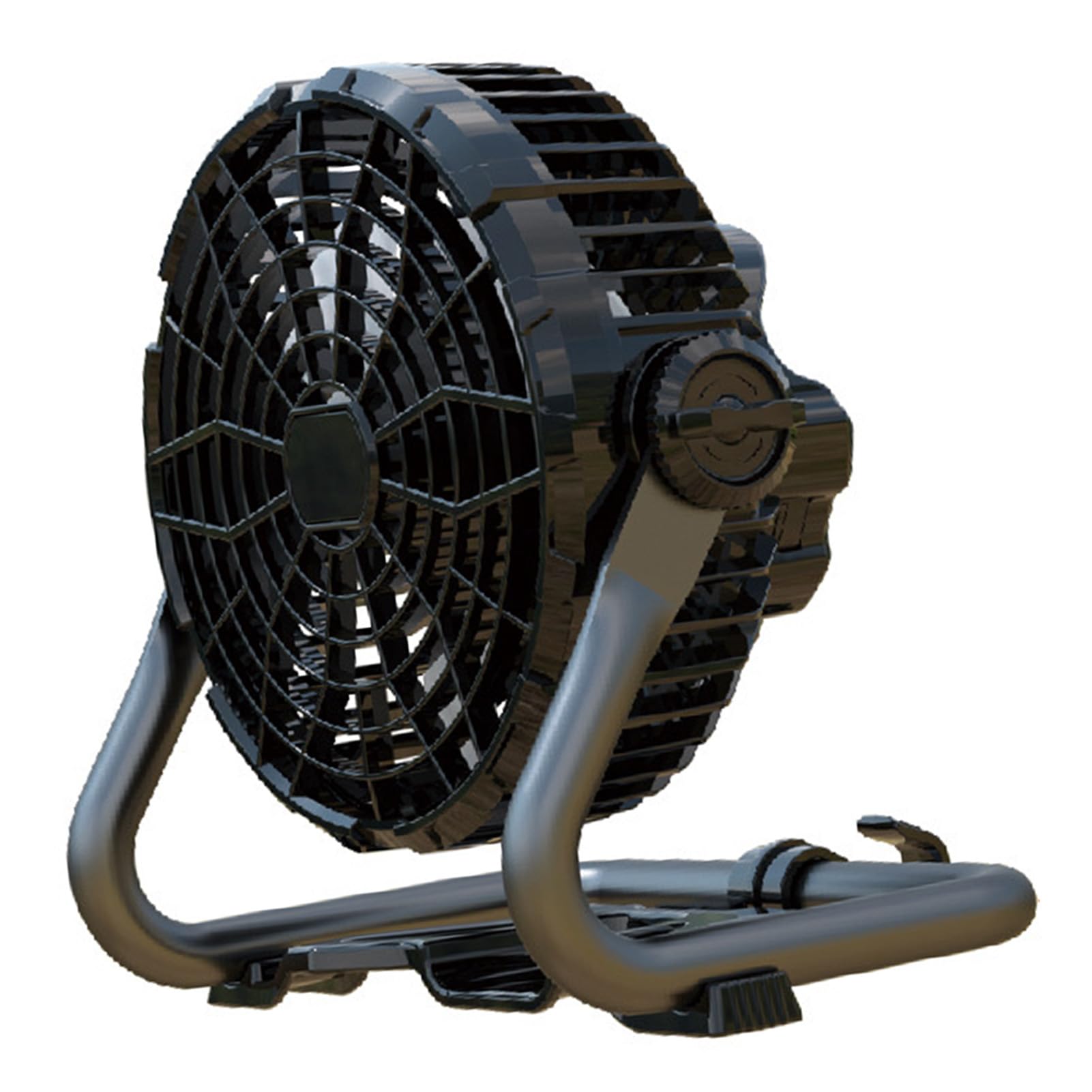 Viento fuerte silencioso, ventilador recargable, motor sin escobillas, carga USB, ventilador portátil con banco de energía integrado para tienda de campaña al aire