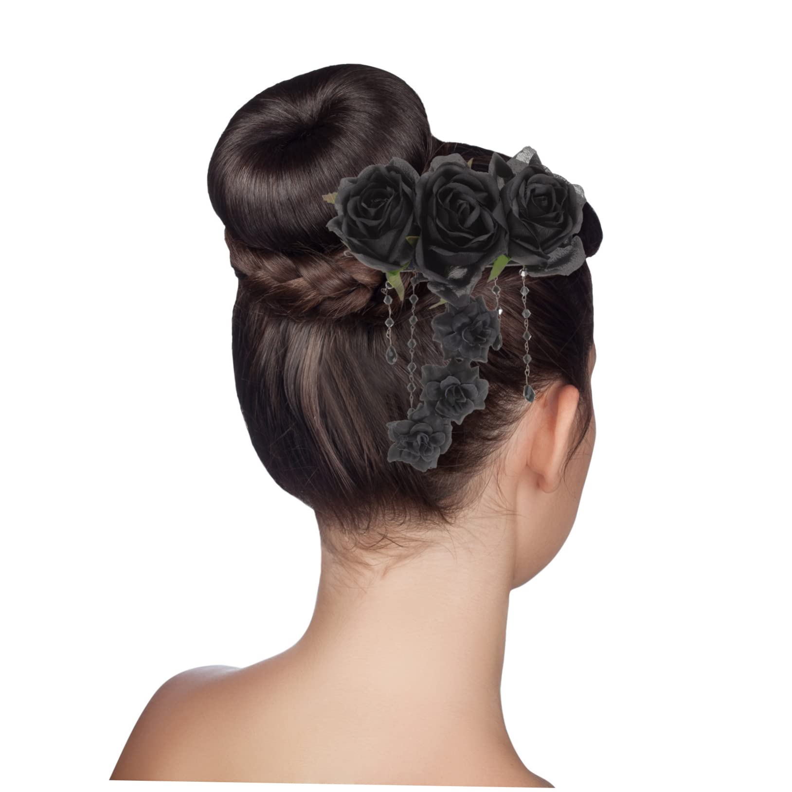 Didiseaon 4 Piezas pasador de pelo rosa accesorios pelo mujer paseo sombrerería taburete de horquilla Perder Accesorios para el cabello tela