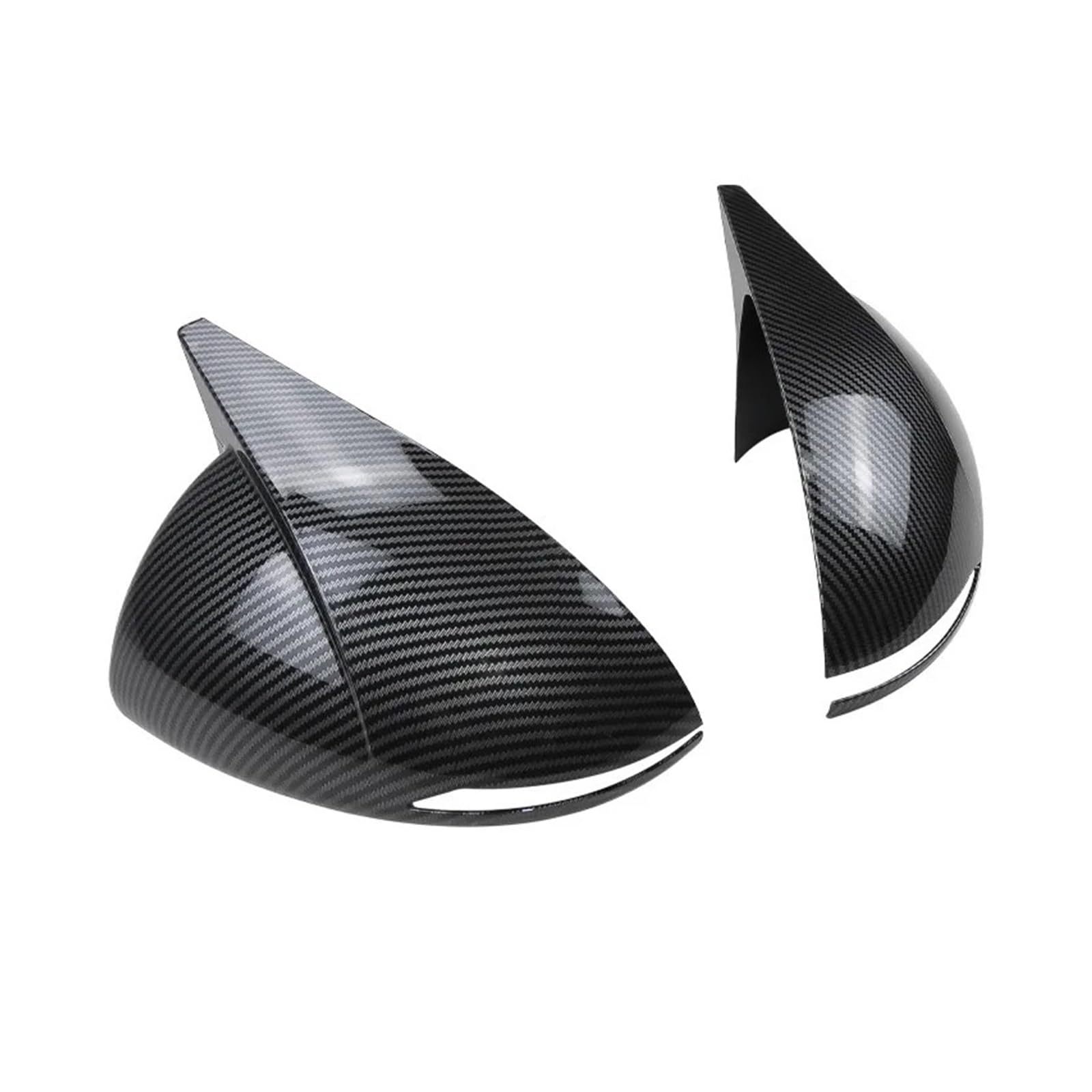 FVYRH Rearview Side Mirror Cover Compatible with Hyundai Sonata DN8 2020 2021 2022 Wing Cap Exterior Door Rear View Case Trim Carbon Fiber Look(Gloss Black)