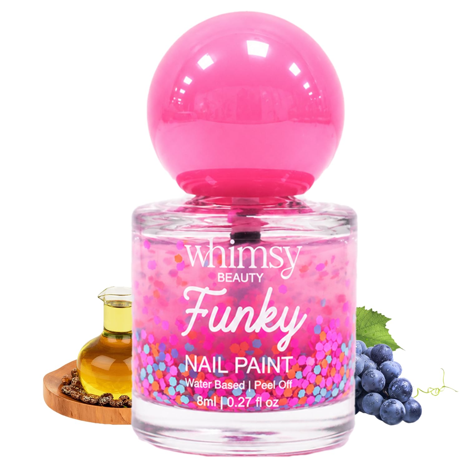 Whimsy Beauty Nail Polish for girls | Peel Off, Non Toxic, Water Based Safe nail polish for kids | Funky Confetti nail paint for girls | Play Safe with Chemical Free Nails for Daughters-image-19