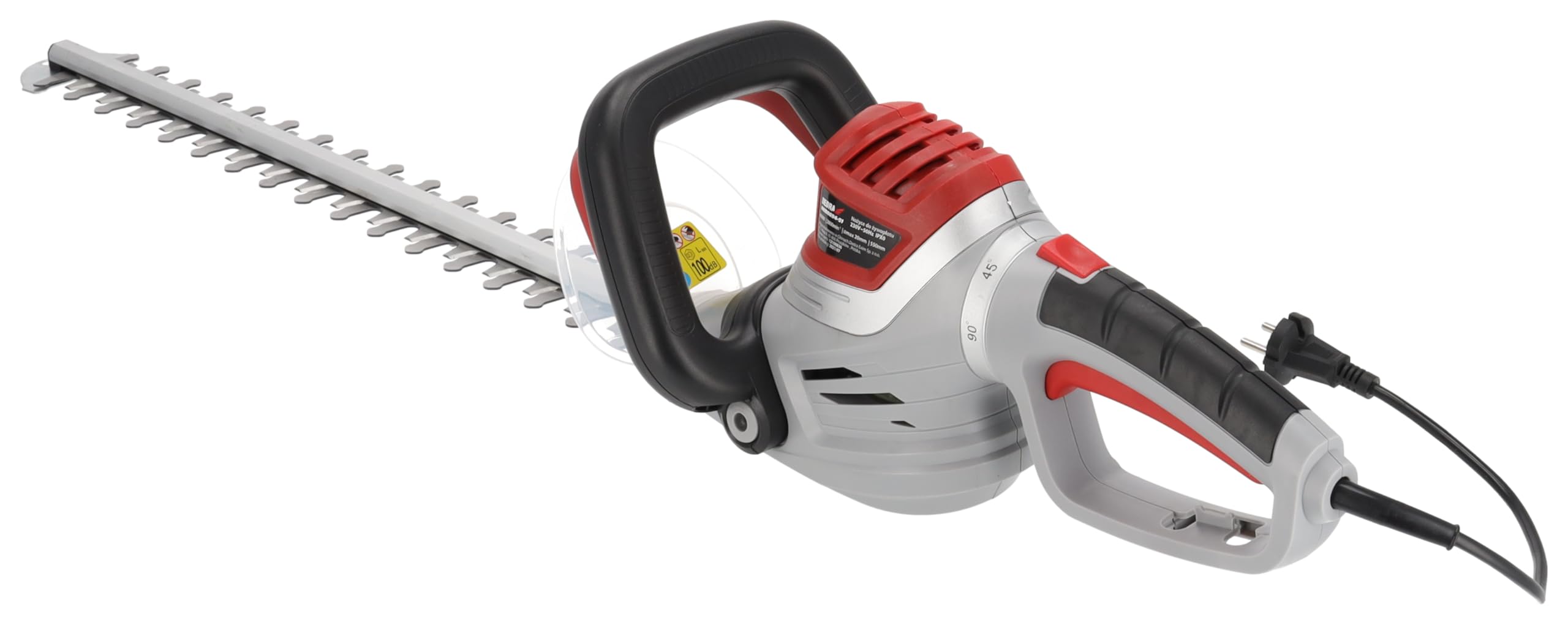Tagliasiepi elettrico Garden Dedra DED8694-51, lama 550/510 mm, 600 W, manico girevole, potente e maneggevole per siepi, arbusti e giardino