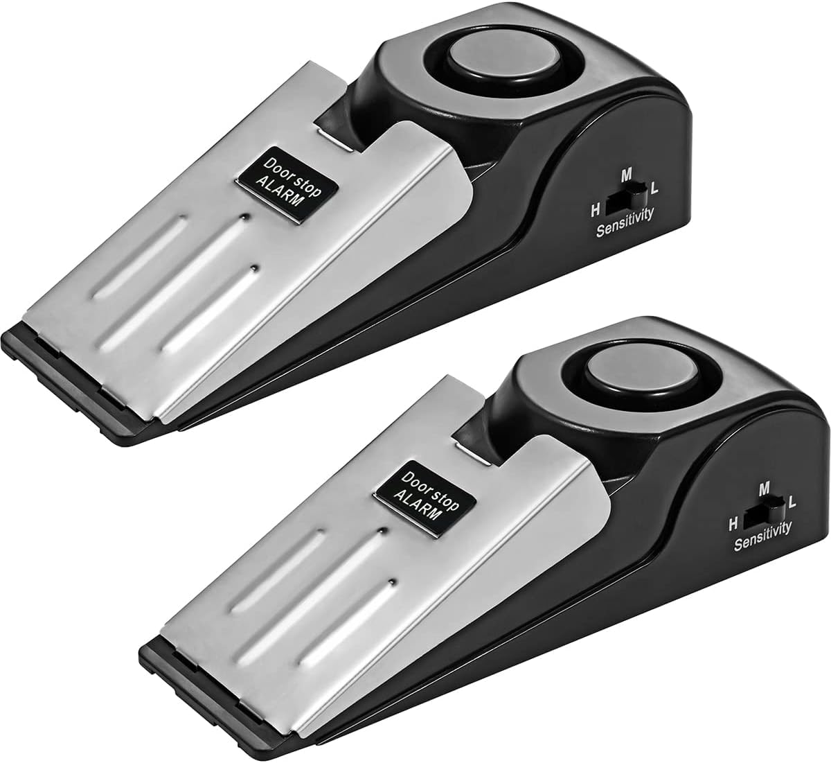 Tope de puerta inalámbrico con alarma de 120 dB, sirena antirrobo, sistema de alarma para hotel Home Travel Security (2 unidades)