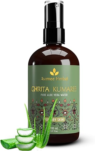 Avimee Herbal Ghrita Kumaaree Pure Aloe Vera Water Liquit (Hydrosol) for Dry Skin 110 Ml