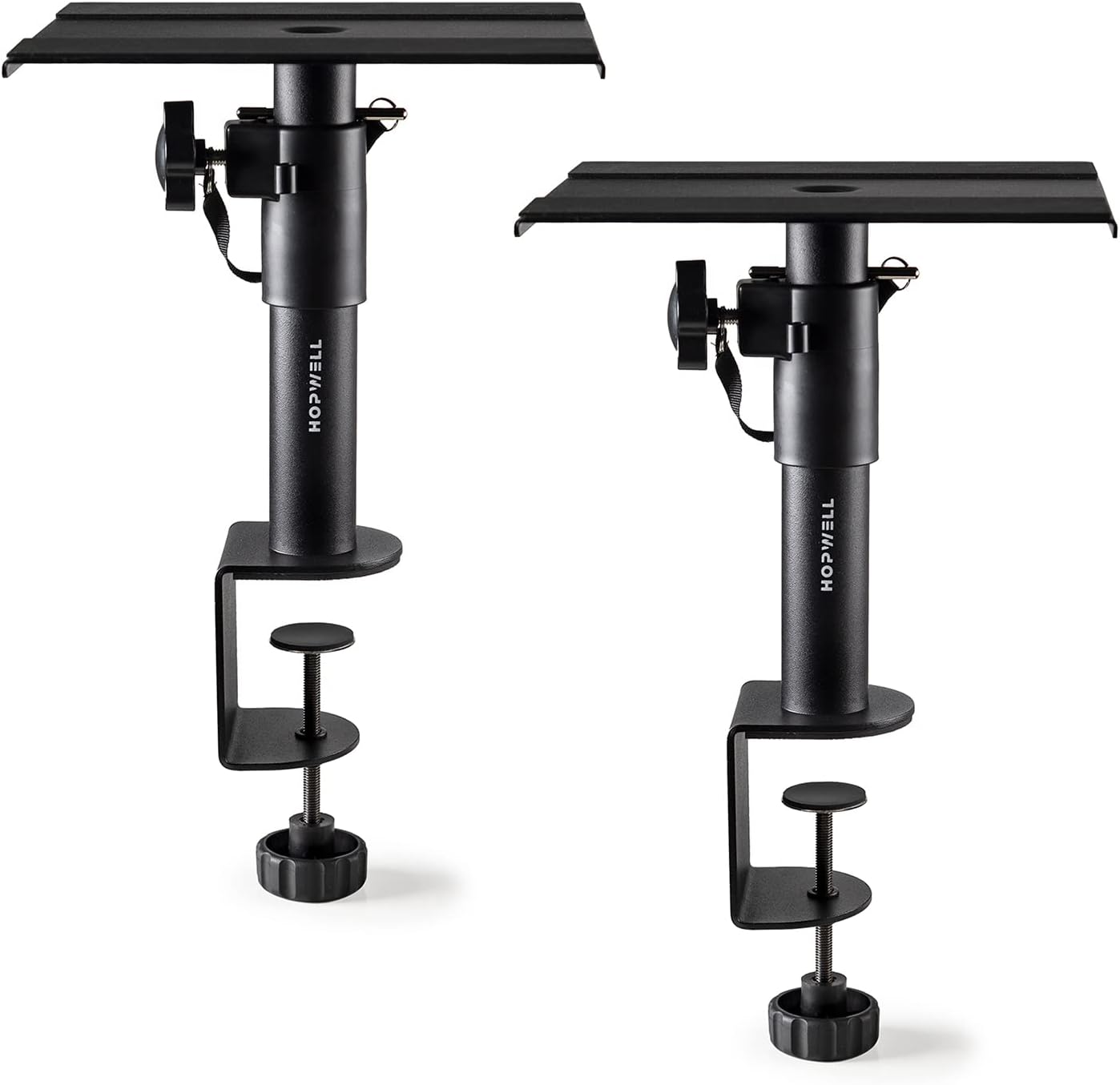 HOPWELL Studio Monitor Stands, Pair, Desktop Speaker Stands with Desk