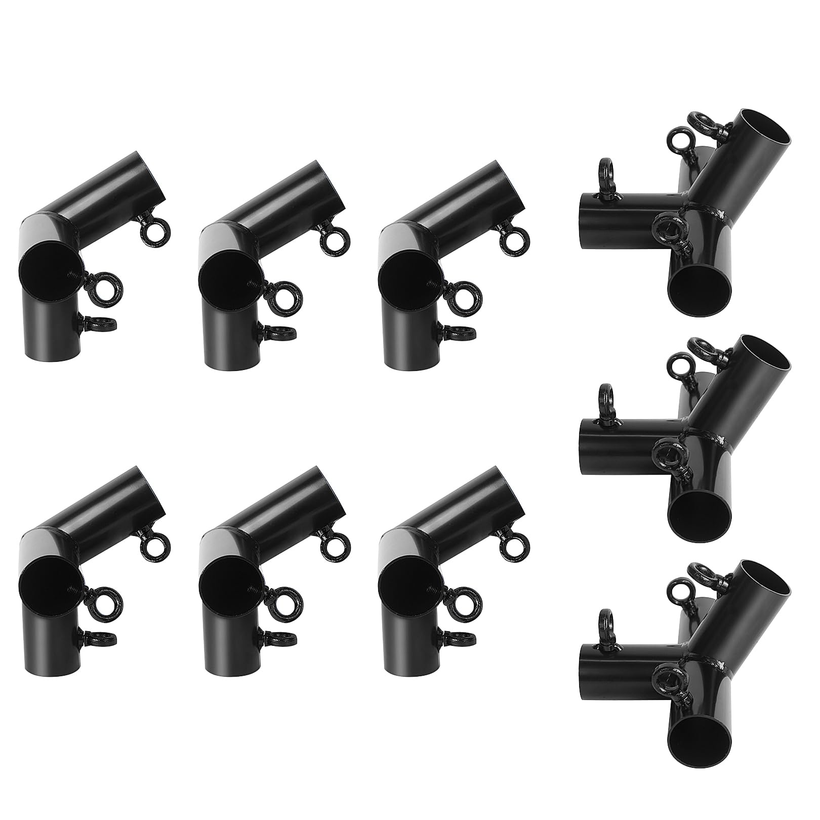 Aoneky Kit de acopladores de montaje de toldo de esquina de 1 pulgada, se adapta a conectores EMT de 3/4 pulgadas (6 patas)