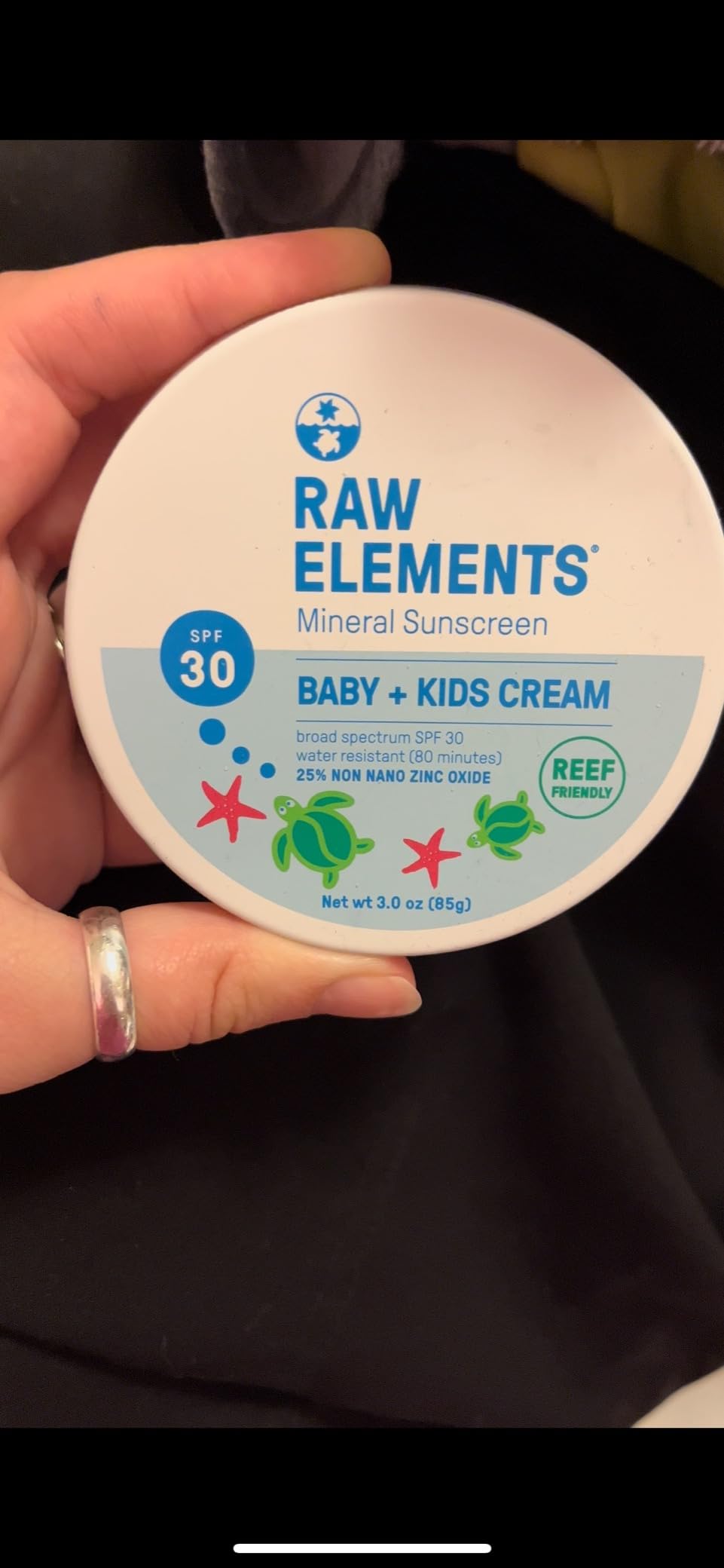 Raw Elements Baby & Kids SPF 30 Organic Sunscreen Tin, Non-Nano Zinc Oxide, Reef-Safe, Cruelty-Free, Gluten & Nut Free, Travel Sunblock 3.0 oz