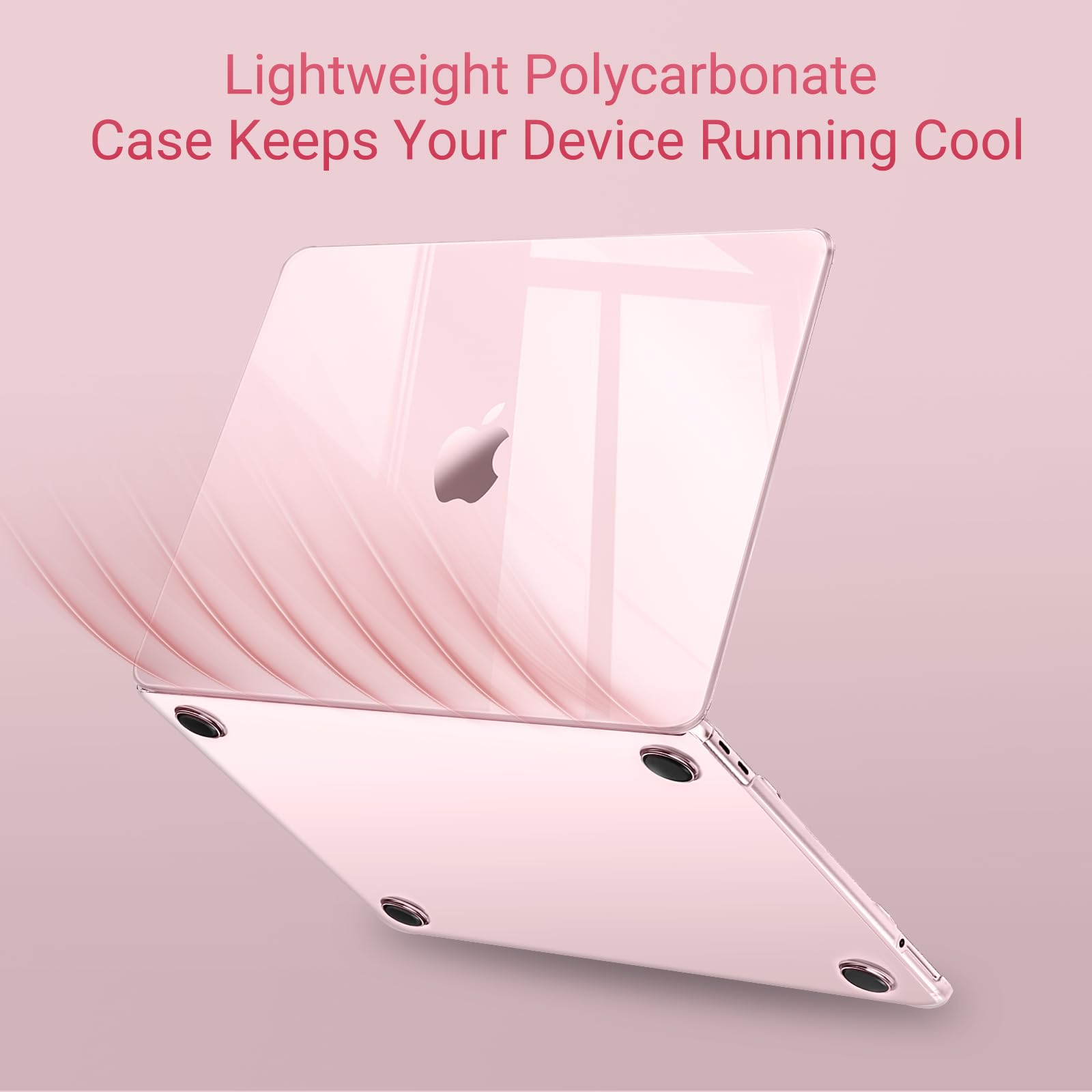 MOSISO Funda Compatible con MacBook Neo 13 Pulgadas Modelo A3404 2026 | con Chip A18 Pro, Ultradelgada Belleza Batural Superior Cierre Perfecto Protección Funda Rígida, Rosa Nube Cristal