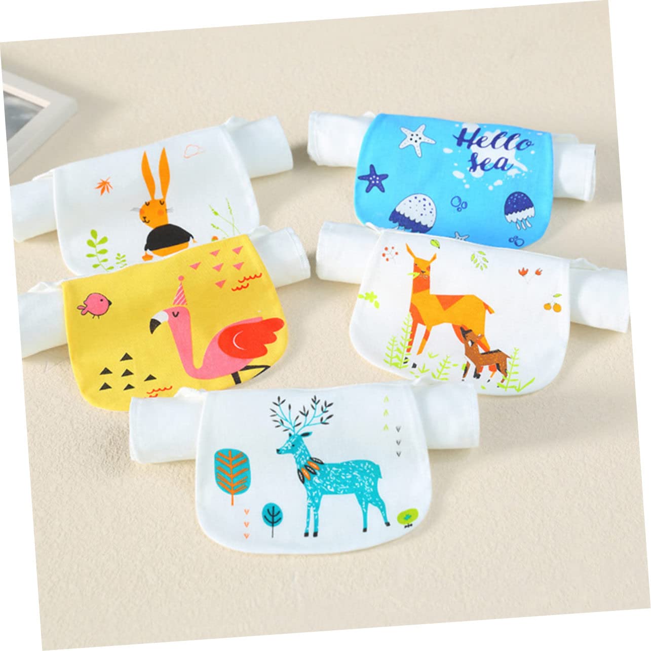 TOYANDONA 3 Set Di Asciugamani Assorbenti Per Neonati Panni Per Ruttini in Cotone A 6 Strati Quadrati Di Mussola Delicati Sulla Pelle Robusti Asciugamani Con Retro Cucito 5 Pezzi*3