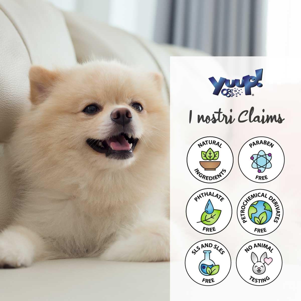 YUUP! - Shampoo per Cani e Gatti Volumizzante, 250 ml, specifico per le razze a pelo riccio o liscio che necessitano di volume e leggerezza
