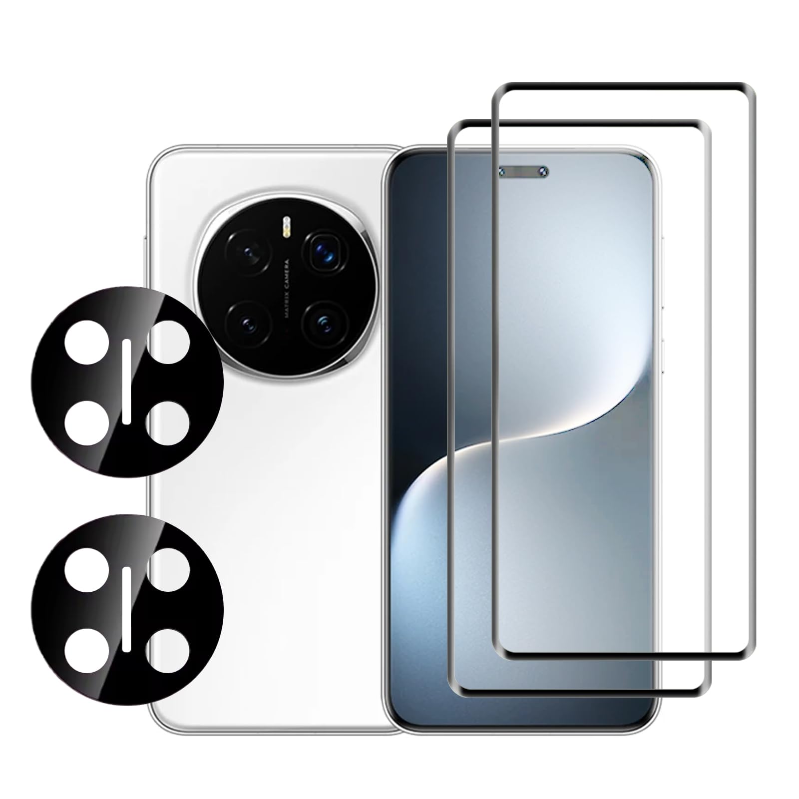 [2+2] Tempered Glass Screen Protector Compatible with HONOR Magic 7 Pro 5G with Lens Protectors, 9H Hardness Anti-Scratch, Scratch Resistant Easy Installation [6.8-Inch]