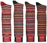 1 Pair Men's ExtraFine Merino Fancy Mini-Stripe OTC Italian Luxury Socks