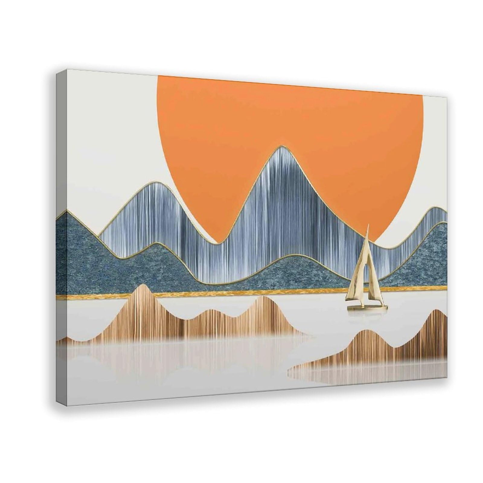 Bareronor Abstract Landscape Canvas Poster Bedroom Decor Landscape Office Room Decor Gift 24" L X 36" W