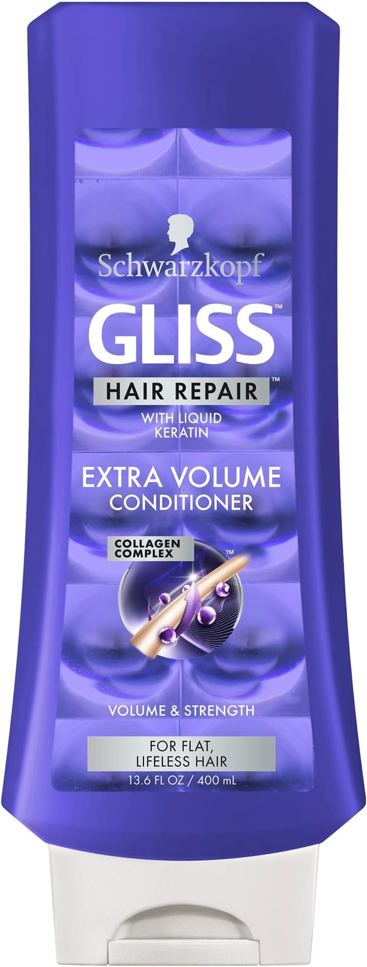 Gliss Conditioner Extra Volume 13.6 Ounce (400ml) (6 Pack)