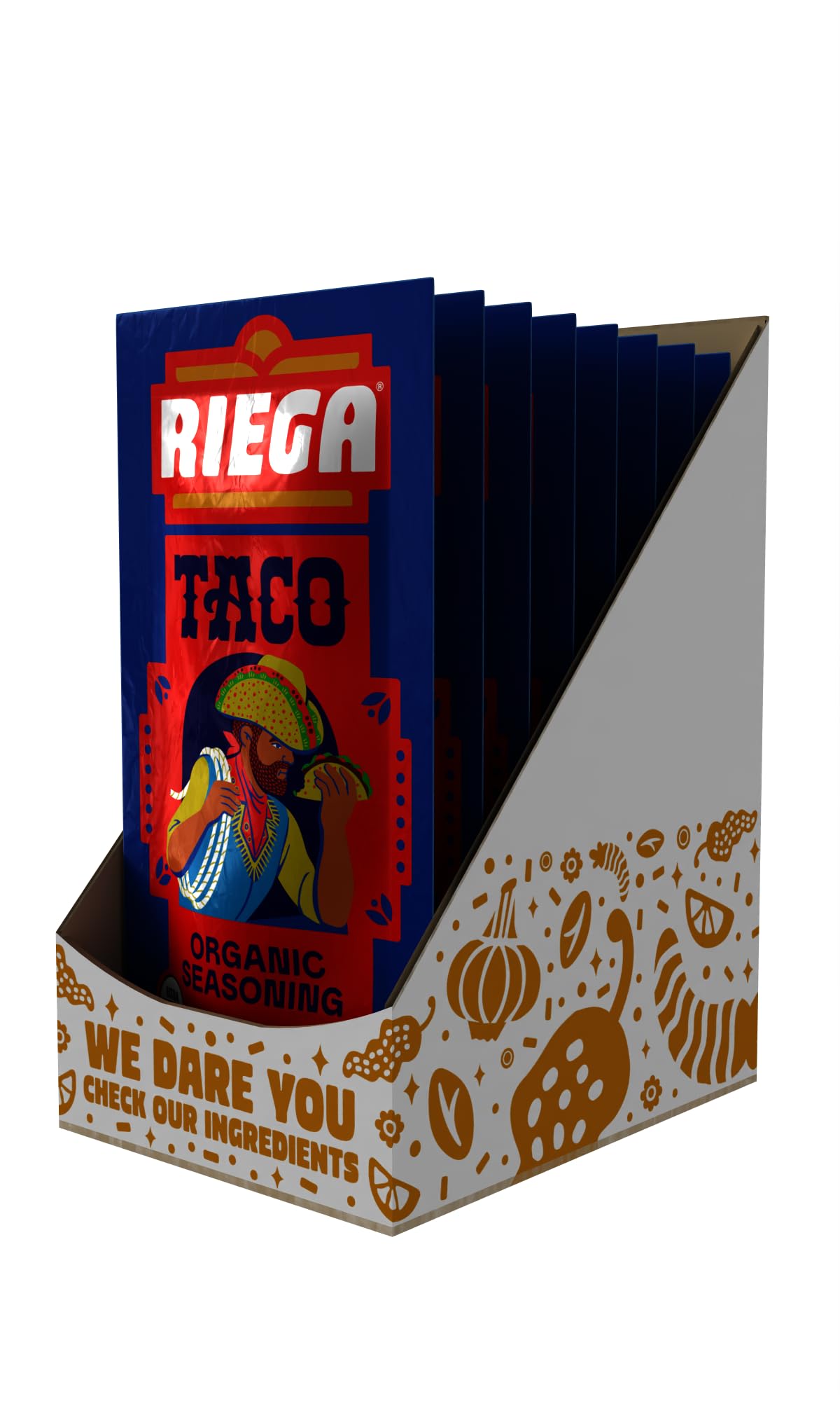 Riega Organic Taco Seasoning, Perfect Tex Mex Spice Mix for Taco Tuesday and Chili 0.9 Ounce (Pack of 8) thumbnail 2