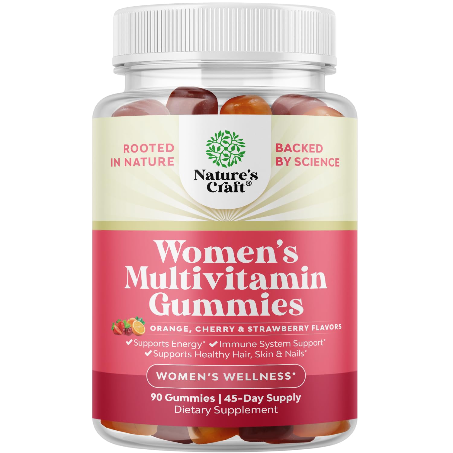 Delicious Daily Multivitamin for Women Gummies - Women's Multivitamin Gummies for Adults Energy and Immunity - Gummy Vitamins for Women's Health and Wellness - Non-GMO Gluten Free and Halal 90 Count