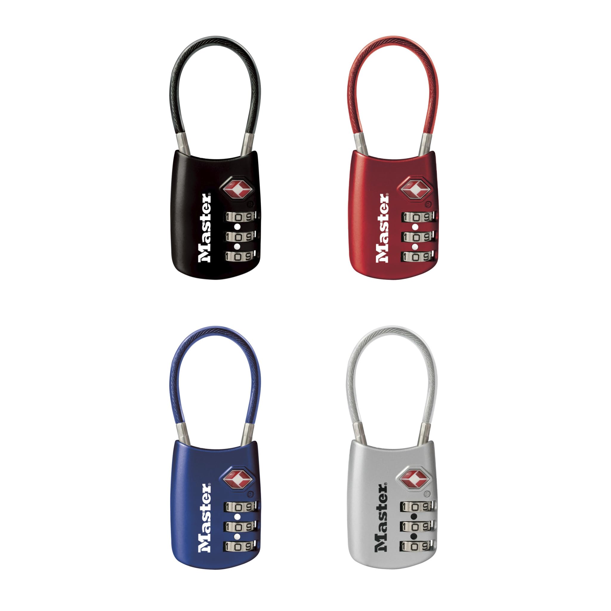 Kit 3 Cadeados Bagagem Master Lock - Combinação TSA Aprovada