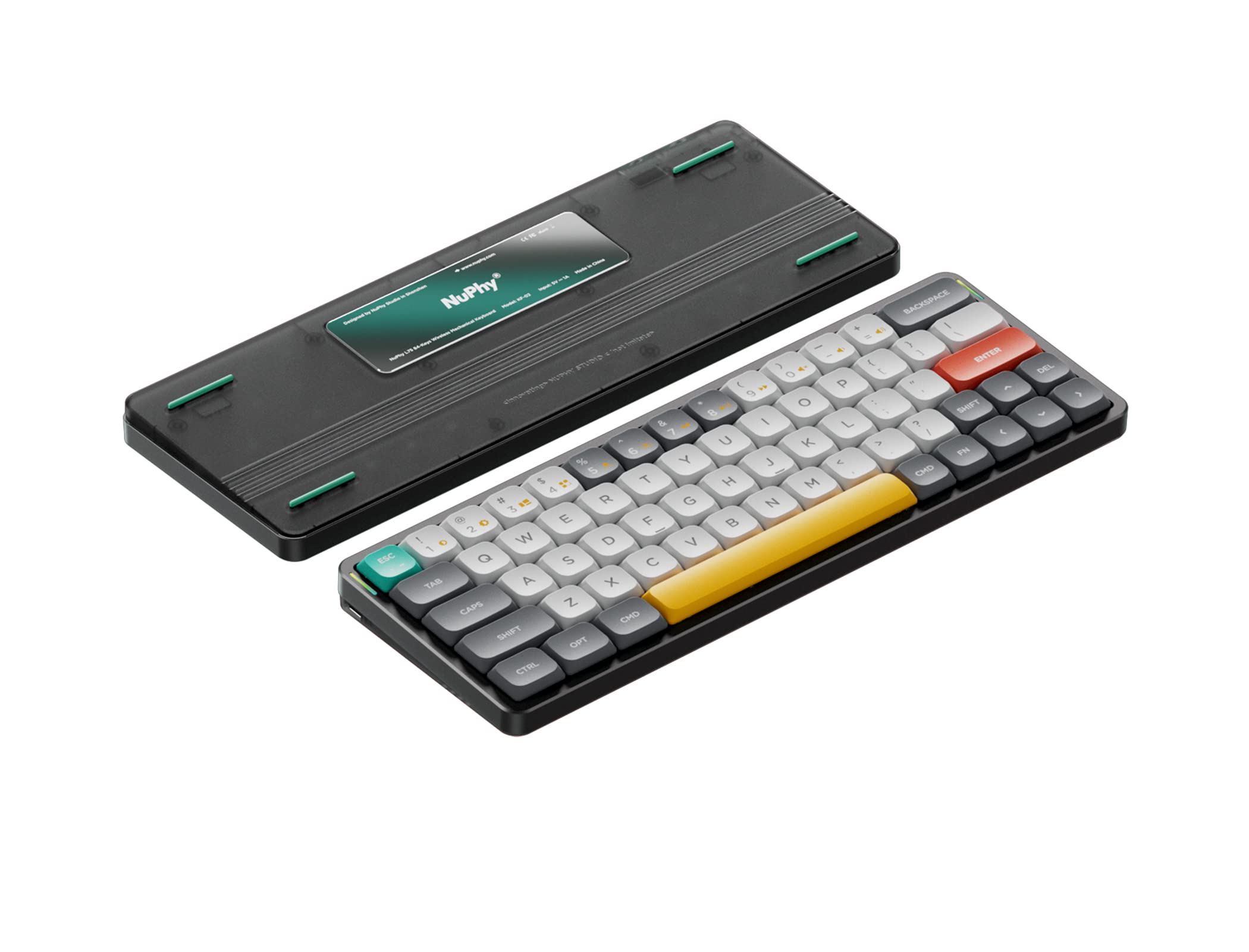 NuPhy Air60 Wireless Keyboard, 60% Low Profile Wireless/Wired Mechanical Keyboard, Supports Bluetoot