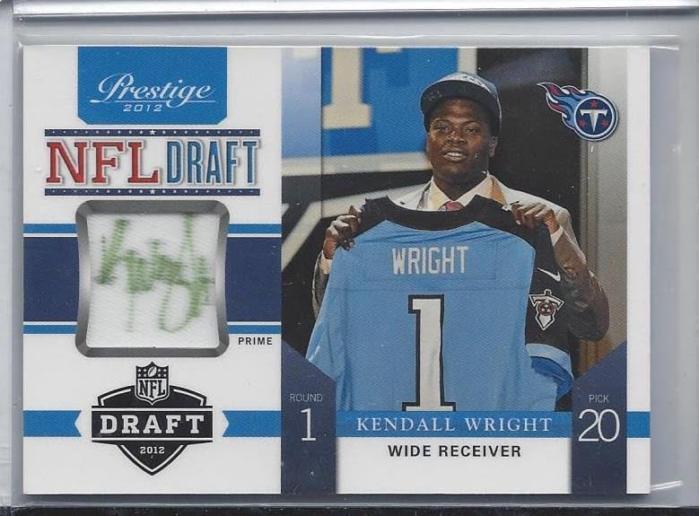 Kendall Wright 2012 Prestige Nfl Draft Auto On Patch Auto Rc #d 7/10 - Football Cards