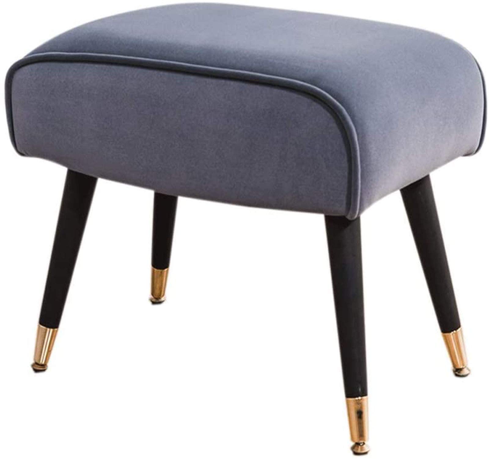 Taburete para pies azul de 52x33x45cm y banco de tocador moderno