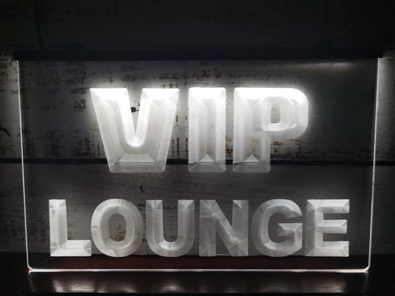 Niestandardowe słowa VIP Lounge LED neon, wyświetlacz USB ściemniający neony do podświetlanych lampek nocnych do dekoracji ścian,Rgb,40x30cm