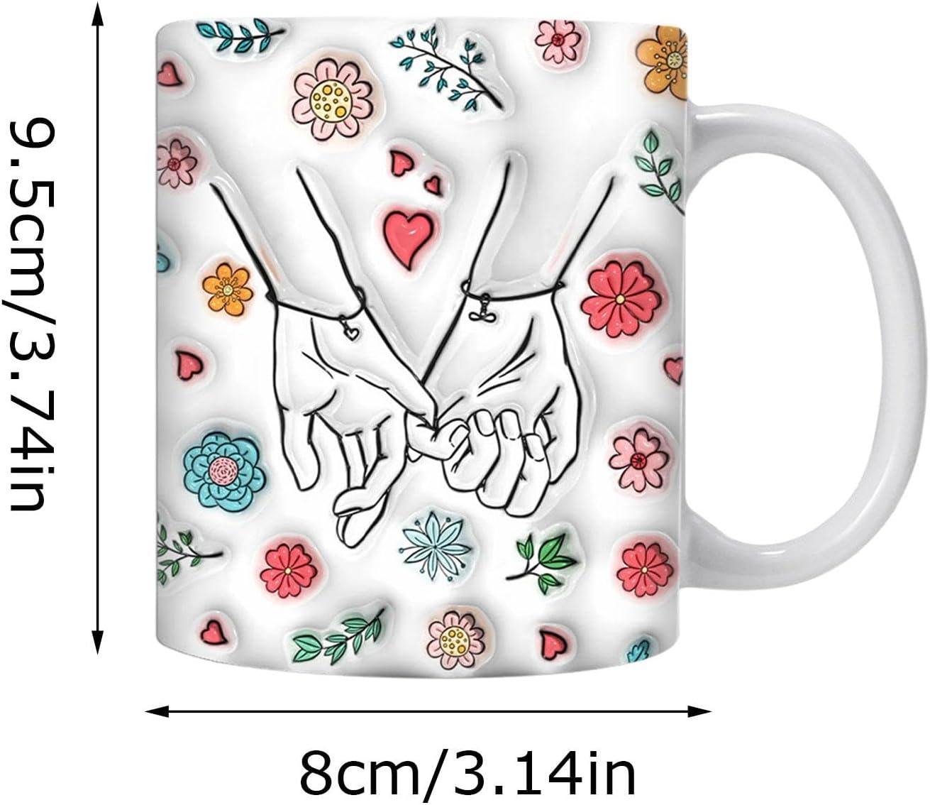Coffee Cup for Couples,Ceramic Milk Cup with Pattern | Flower Beverage Mug for Hot Beverage, Cappuccino, Tea, Latte, Wine 6 61BS1Iuwy6L. AC SL1500