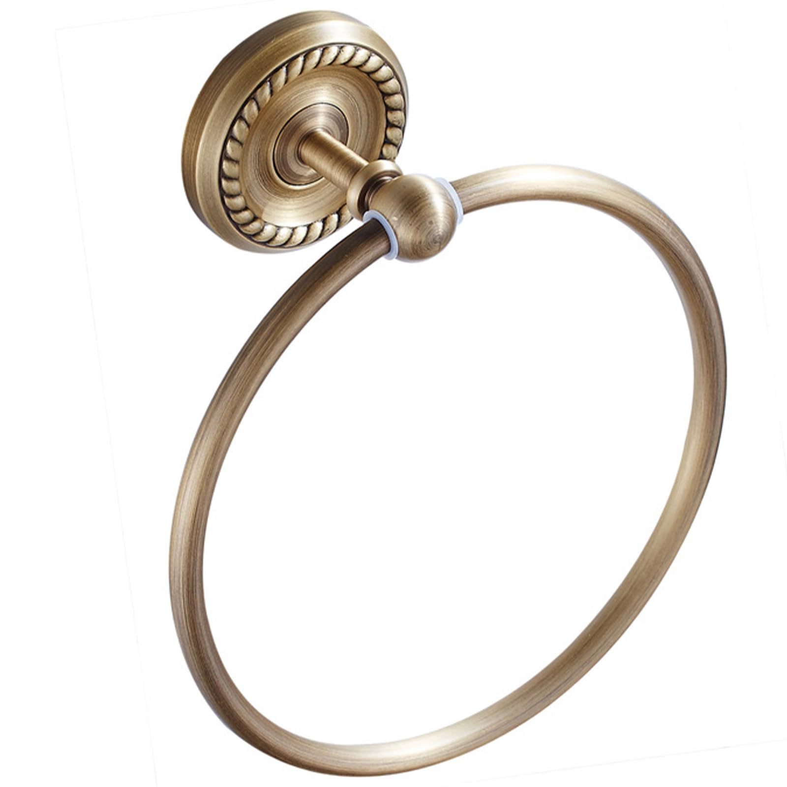 Copper Towel Rings Wall Mounted Bath Hand Towels Holder Round Vintage Simple Towel Rack Bathroom Accessories Enduring Bathroom Rack Vintage Copper Holder