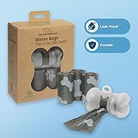 Vista 20 de Best Pet Supplies - Bolsas para limpieza de excremento de perro, rollo de repuesto, uso en exteriores, a prueba de fugas y desgarros, plástico