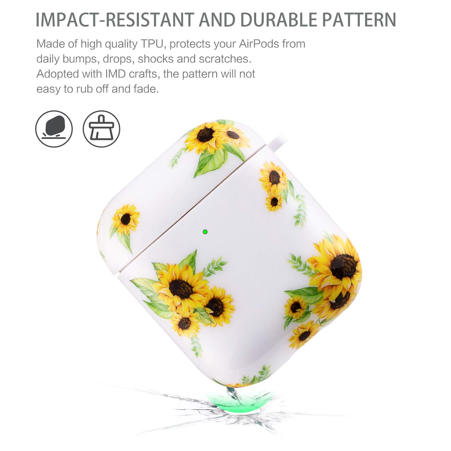 Amazon | Cutebricase Airpodsケース ひまわり Airpodsケース 保護