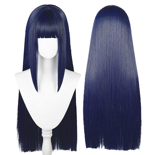 COSPLAZA Cosplay Wigs Long Straight Blue Hair Halloween Party Hair Synthetic Wig - Blue