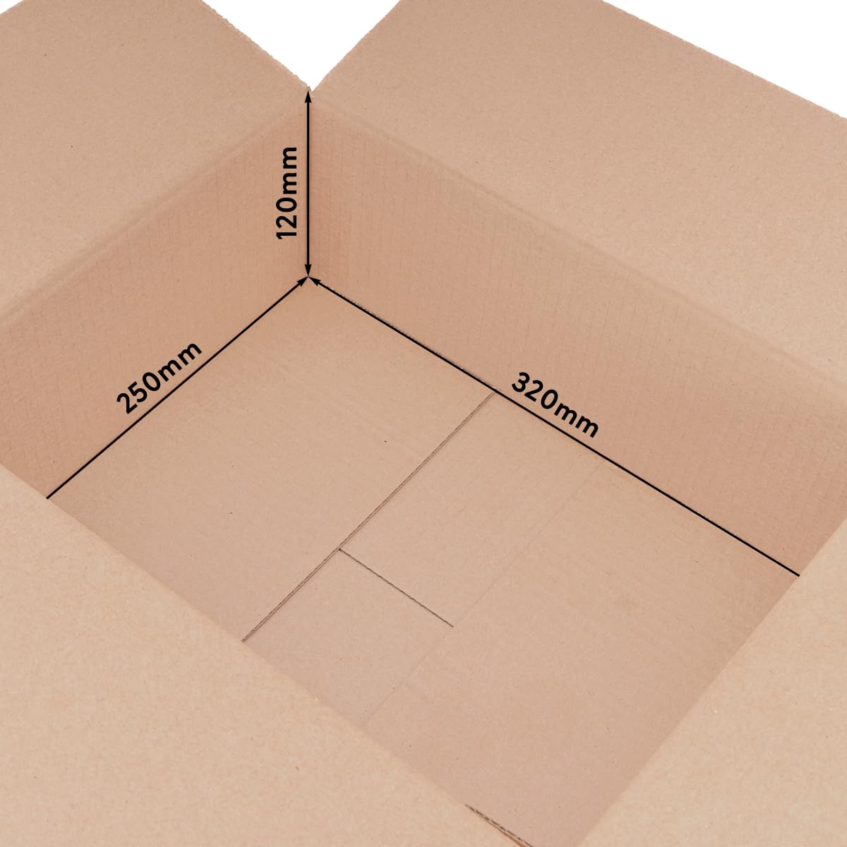 verpacking 100 cajas plegables cajas de envío DHL cajas 320 x 250 x 120 mm, KK-50, 1-corrugado, cartón plegable, caja plegable de cartón, caja de envío, caja de embalaje, caja de cartón