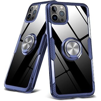 Compatible iPhone 12 Pro Max Case, Clear with Ring, Shockproof