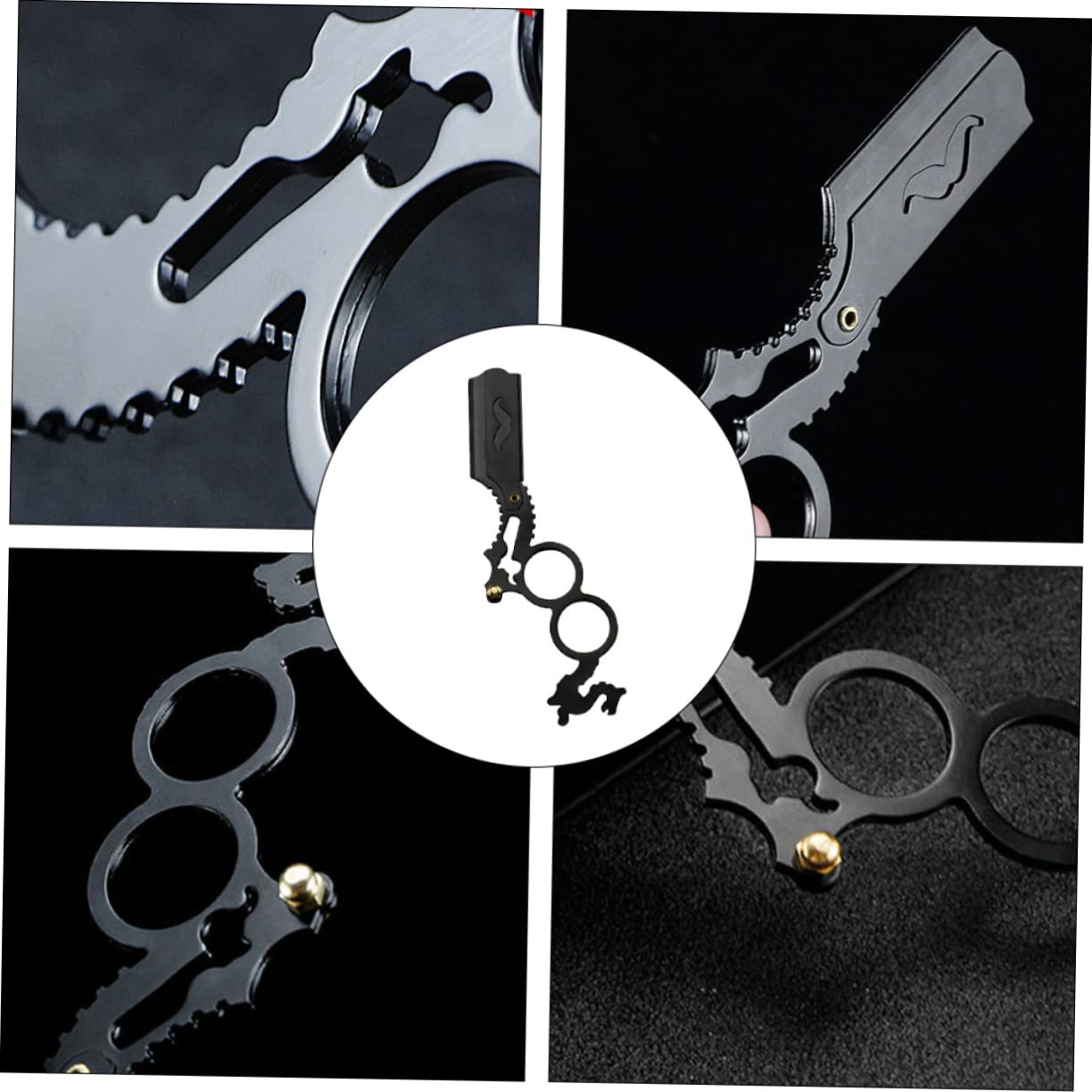 Mikinona 1PC household oil head Trimming Straight hair scissors manual shaver edge handle Folding men's razors for shaving razor hair shaver for men eyebrow trimmer razor box