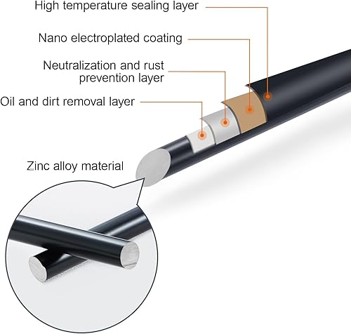 Miniatura 5 de Paquete de 5 manijas de cristal para cajones, 3-34 pulgadas con espacio entre agujeros negros (3.780 in), tiradores de gabinete de cocina,