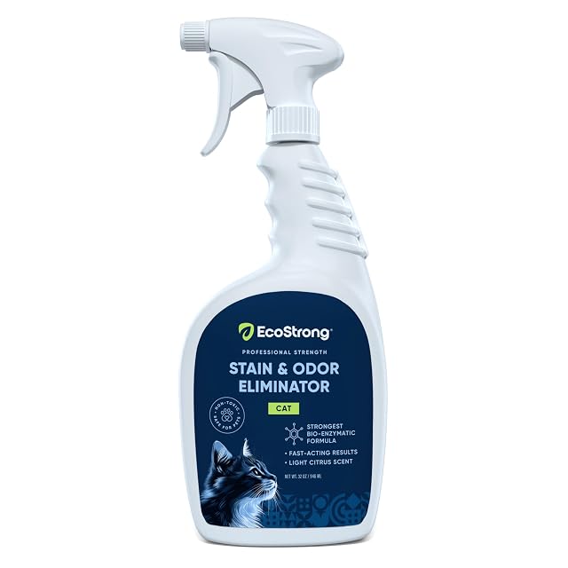 Cat Stain And Odor Remover Enzyme Urine Odor Neutralizer - Stain Remover for Carpet Litter Boxes Bedding and
