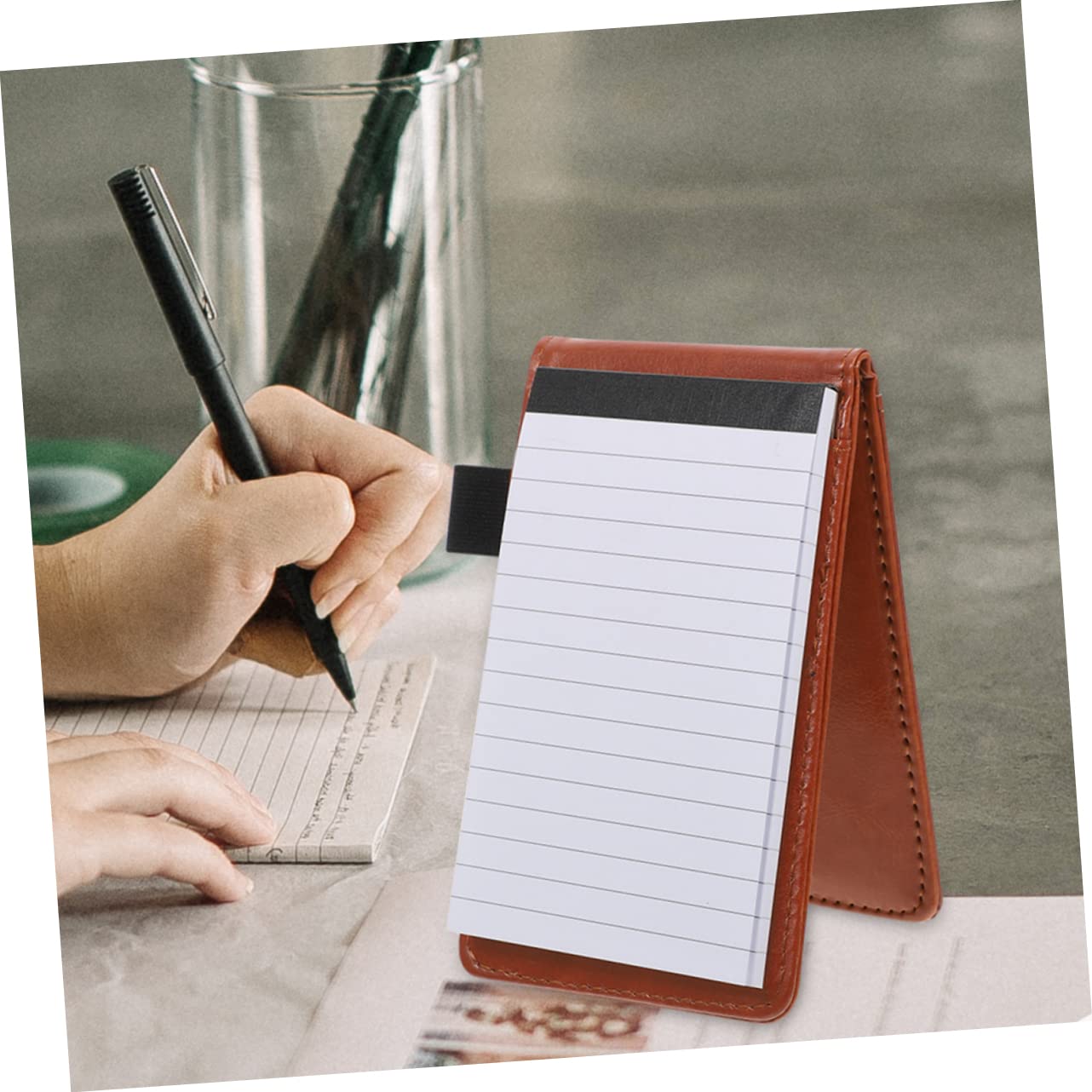 jojofuny 6stücke Mini Notizbuch Pu Multifunktionales Notizbuch Für Büro Und Kreative Planung Und Tagebuchführung Schwarz Und Braun