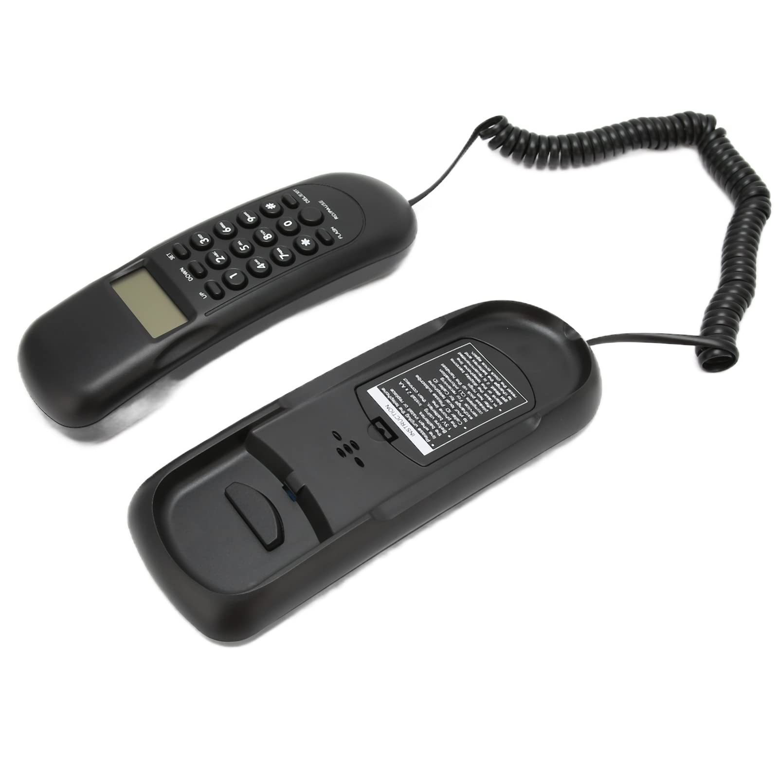 Acouto Telefony Stacjonarne VTC?50 Ręczny Cyfrowy Telefon Montowany na ścianie z funkcją Identyfikacji Dzwoniącego do Biura Biznesowego W Domu i W Domu Zapewniającym Porządek W Mniejsze