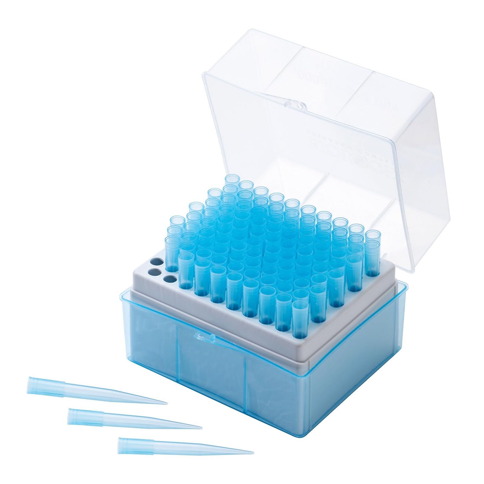 100/Rack, 60 Rack 1000μl pipettenspitzen, pipettenspitzenbox, labor pipettenspitzen, universal pipettenspitzen mit aufbewahrungsbox, sterile pipettenspitzen ohne filter für labore und chemie (1000μl)