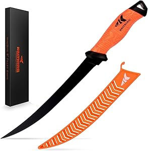 KastKing Speed Demon Pro Fillet Knife - Razor Sharp G4116 German Stainless-Steel Blade, Professional Level Knives for Filleting and Boning, Non-Slip Handles, Includes Protective Sheath